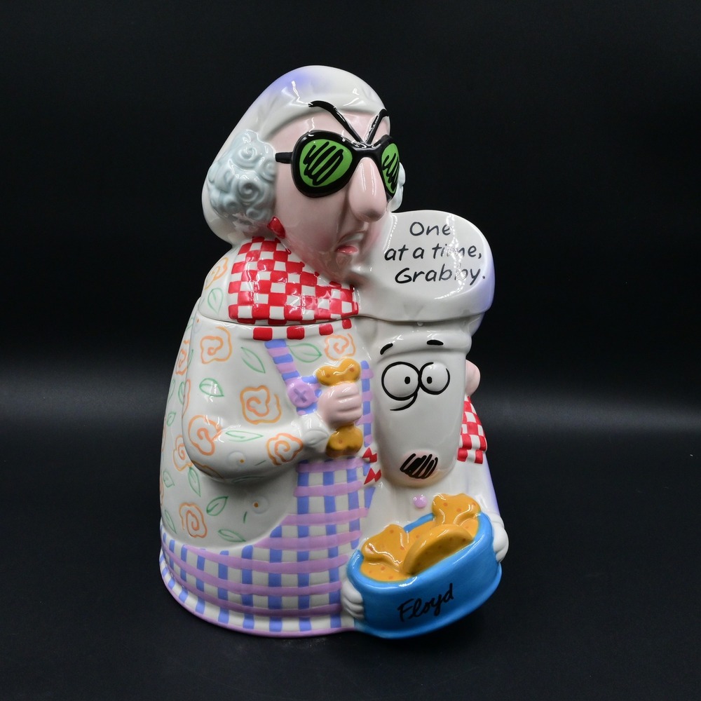 Hallmark Maxine Floyd Cookie Jar 2003 John Wagner Ceramic One At A Time Grabby